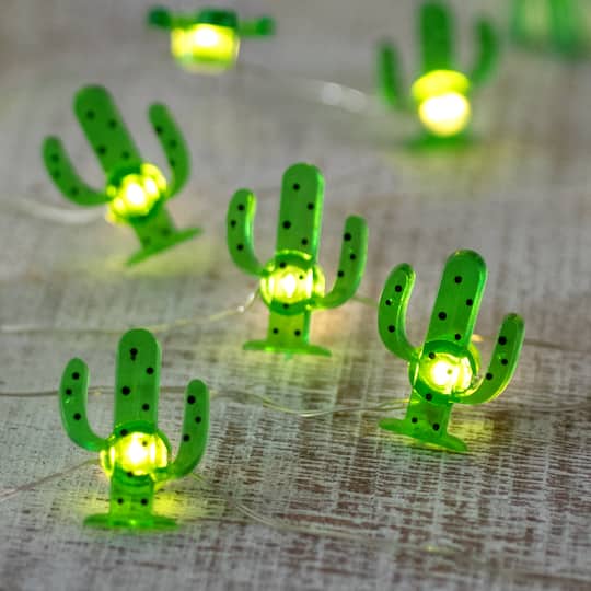 10ct. LED Green Cactus Fairy Lights Set By Northlight | 46" | Michaels®